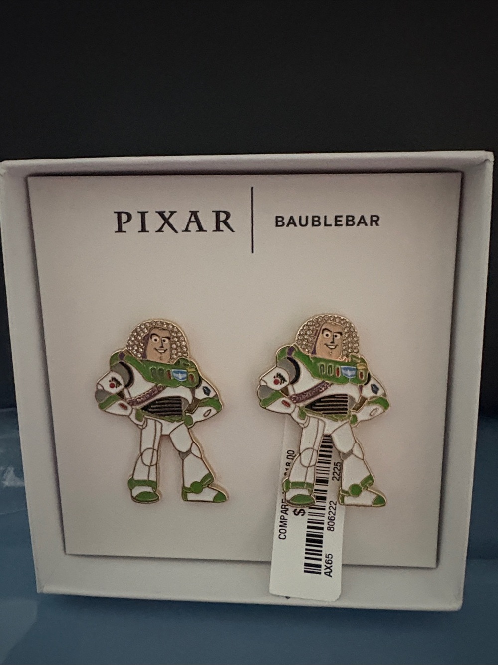 PIXAR x BAUBLEBAR Buzz Lightyear Enamel Earring Set - White & Green